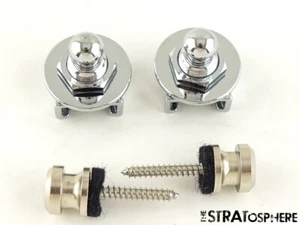 2 Fender Locking STRAP LOCKS & KNOBS- Strat USA Ultra II American! - Picture 1 of 1