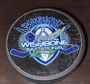 Inglasco Hockey Puck Wishbone International 2015 Bluehawk Warrior - Picture 1 of 2