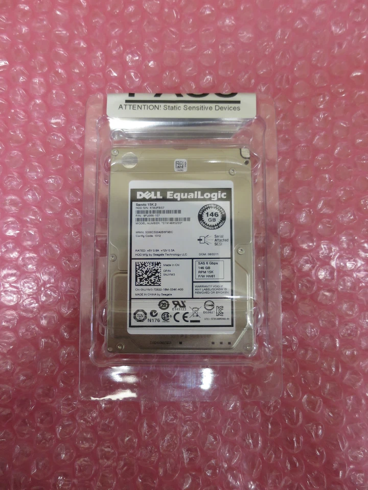 NEW Dell EqualLogic 146GB 15K 6Gb/s 2.5" SAS HDD Hard Drive Part number NJYM3 - Image 1 of 1