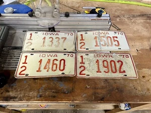 1970 Butler County Iowa License Plates - Picture 1 of 2