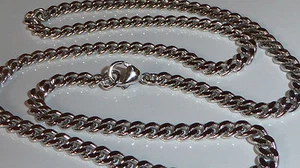 Herren Halskette echte Silberkette Panzerkette 925 Silber Rhodiniert PanzerKette - Bild 1 von 1