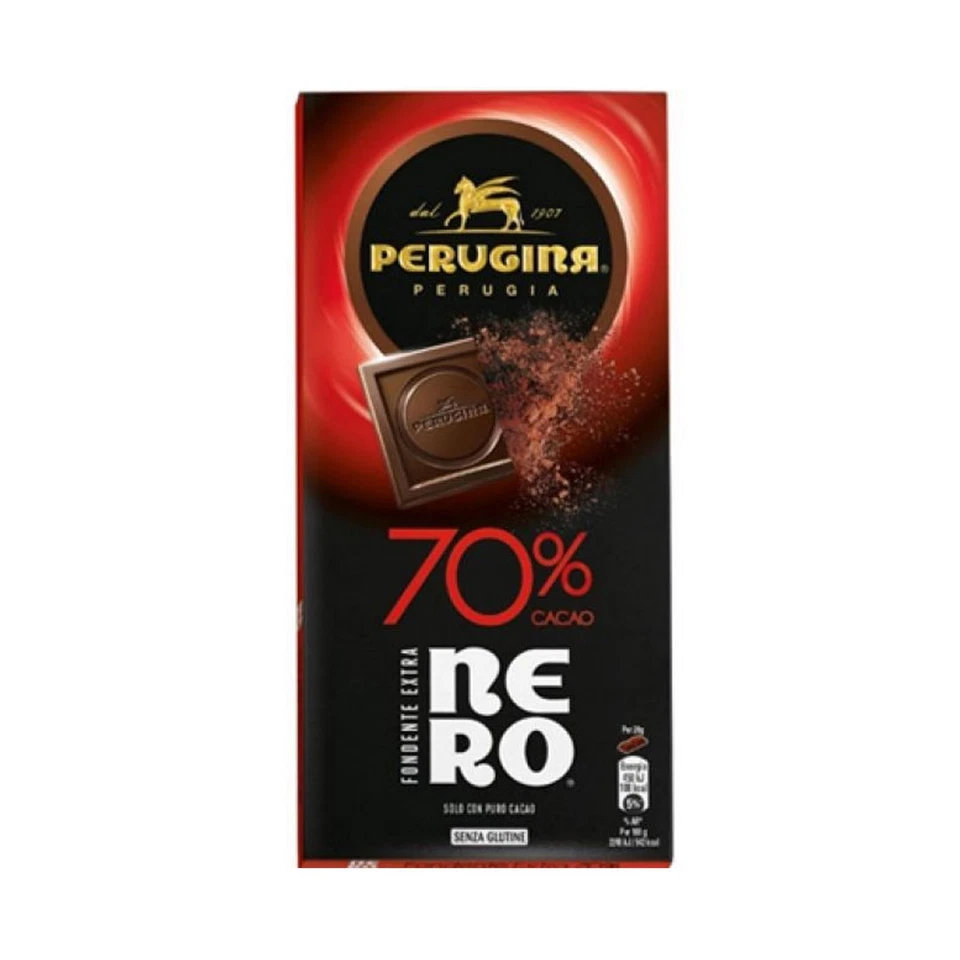 TAVOLETTA CIOCCOLATO FONDENTE 70% NERO PERUGINA 85 GR CACAO DOLCIUMI