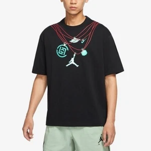 Camiseta para hombre AirJordan x CLOT, Nike Jordan, jade negro, talla M, nueva con etiquetas y bolso - Imagen 1 de 3