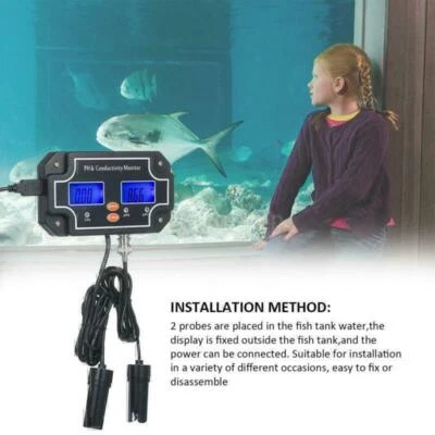 2 in 1 pH/EC Meter Water Quality Monitor LED Display Tester Conductivity Tester - Image 1 of 4