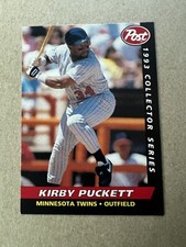1993 Post Collector Series #3 Kirby Puckett Minnesota Twins HOF Baseball Card