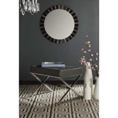 SAFAVIEH Micha Ottoman | Grey | - Image 1 of 4