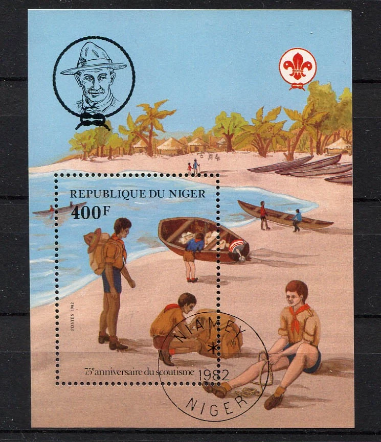 尼日尔:1982 年童子军周年纪念纪念品 - CTO — 第 1/1 张图片