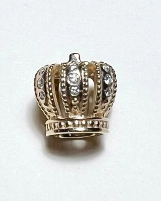 Authentic Pandora Diamond Royal Crown Charm 750453D 14k Gold Retired Charm - Image 1 of 4
