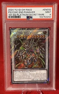 Psychic End Punisher 2024 YuGiOh RA02 EN032 1er Secreto Platino Raro PSA 9 COMO NUEVO - Imagen 1 de 3
