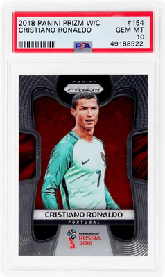 Copa Mundial Panini Prizm 2018 Cristiano Ronaldo #154 PSA 10 Foto 1 de 2