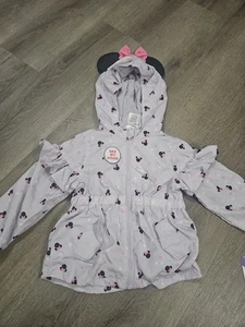 Girls Lightweight Minnie Mouse Windbreaker, Size 4T, New W Tags - Picture 1 of 8