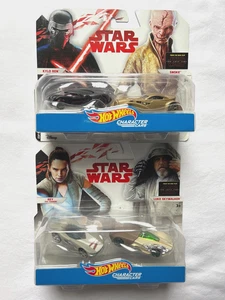 Hot Wheels Star Wars 2017 Kylo Ren, Snoke Car & Rey, Luke Skywalker New - Picture 1 of 6