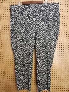 Lane Bryant Hose Gr. 24 Regular The Allie schwarz weiß Blumen Gummizug Stretch - Bild 1 von 7