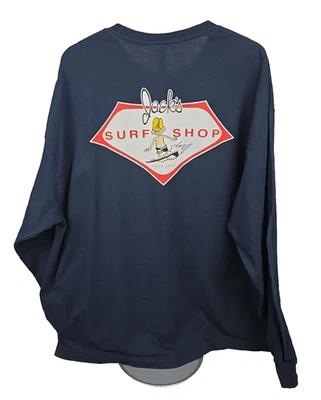 Jack's Surfboards 100% Cotton Long Sleeve Navy Tee 2XL Beach Surf California - Image 1 of 4