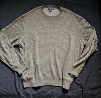 Мужской свитер Brooks Brothers XXL зеленый Supima хлопок кашемир - Изображение 1 из 4
