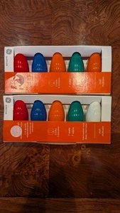 10 NOS GE Glow Bright C-9 Multicolor 7 Watt Bulbs In 2 Sleeves    All Tested - Picture 1 of 3