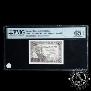 1945 - PESETA - Isabel - Pick #128a Serie C - PMG 65 EPQ - Picture 1 of 2