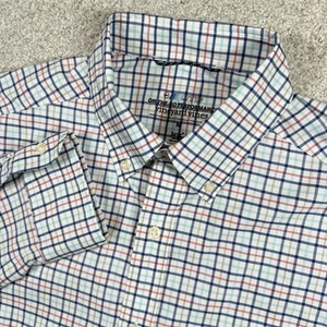 Vineyard Vines Shirt Mens Plaid Performance OTG Medium Preppy Brrr - Picture 1 of 5