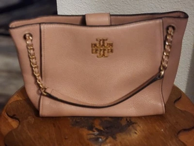 Bolsa tote tiracolo Tory Burch Britten mini couro pebbled - Rosa - Imagem 1 de 4