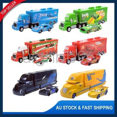 Disney Pixar Cars 3 Truck with Cars 1:55 Diecast Rescue Collection Alloy car toy - image 1 of 4