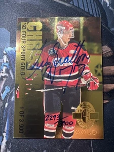 Classic Four Sport Collection 1993 automático dorado/3900 Chris Gratton con tarjeta automática - Imagen 1 de 4