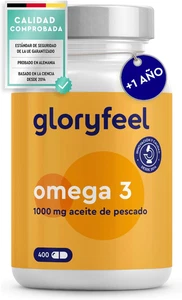 Omega 3 Aceite De Pescado - 400 Cápsulas (Suministro Para +1 Año) - 1000Mg Por C - Imagen 1 de 8