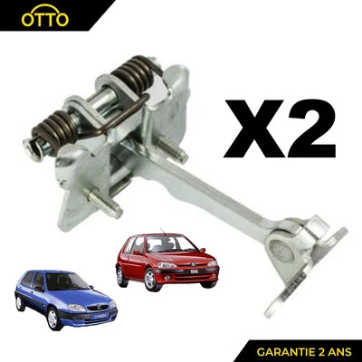 2X Arrêt Charnière Tirant De Porte Avant Gauche Et Droite prévu pour Saxo 106 - Photo 1/4
