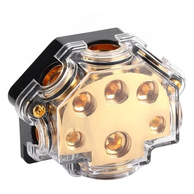 ❄ Power Distribution Block 1 In 5-Ways Out Ground Cable Splitter Distributor For - Image 1 of 4