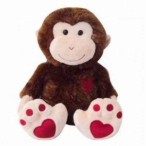 Heart to Heart Wild Monkey Stuffed Animal with Beating Heart 10" Plush Ape Pal - Picture 1 of 1