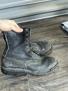Hathorn Black Leather Packer Boots Mens Size 10 EE Spokane WA Safety Steel Toe - Picture 1 of 14
