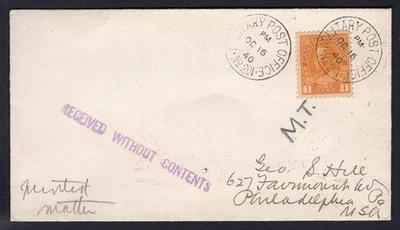 CANADA WW2 Military 1940 MPO No 21 CDS on Cover to USA - Image 1 of 2