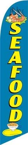 Seafood 12ft Feather Banner Swooper Flag - FLAG ONLY - Picture 1 of 1