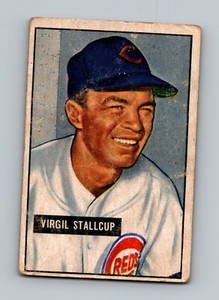 1951 Bowman #108 Virgil Stallcup GD-VG Cincinnati Reds Baseball Card