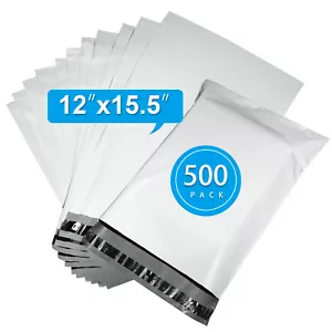 500 Bolsas 12x15.5" 2.5 Mil Sobres de Plástico Sobres Bolsas de Envío - Imagen 1 de 5