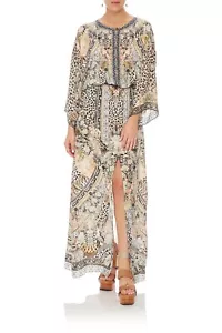 Camilla Split Pocket Dress Kaftan Maxi Floral Size XS Leopard Print Floral - Picture 1 of 14
