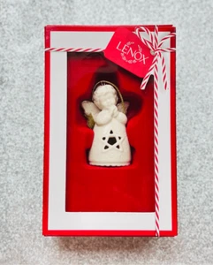 Lenox Angel Wishes Ornament Star Bell Christmas Praying Wings Ivory Gold New - Picture 1 of 2