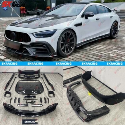 Kit de carrocería faldones laterales de fibra de carbono para Mercedes-Benz AMG GT43 53 63 labio trasero delantero Foto 1 de 4
