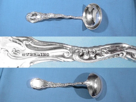 DURGIN STERLING 6 7/8" GRAVY LADLE ~ LOUIS XV ~ NO MONO Cover
