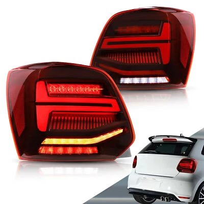 Paar Für 2009–2016 P0l0 6C 6R Rot LED-Rückleuchten Bremsleuchten Blinklicht - Bild 1 von 4