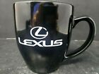 Glossy Shiny Black Ceramic LEXUS Coffee Barrel Mug 