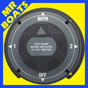 DUAL BATTERY SWITCH ✱ GREY HIGH QUALITY ✱ 4 Positon Boat Caravan Truck FREE POST - Picture 1 of 4