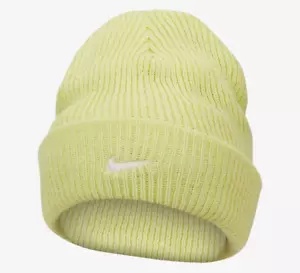 Adult Nike Peak Tall Cuff Swoosh Beanie 'Luminous Green' (Yellow) FB6529-331 - Picture 1 of 4