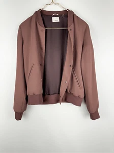 Aritzia Wilfred Damen Druckknopf Poussin Bomberjacke Mauve Größe M - Bild 1 von 8