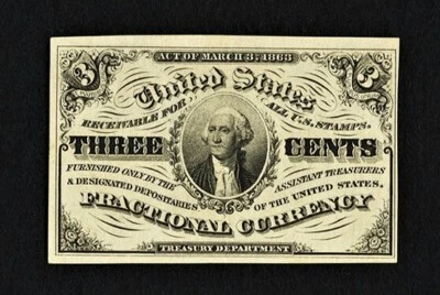 Fractional Currency Fr. 1226 3¢ Third Issue *Choice Crisp Uncirculated!* - Image 1 of 2