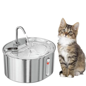108oz/3.2L Cat Water Fountain Stainless Steel, Automatic Pet Water Dispenser - Picture 1 of 9