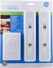 GE Wireless Remote Control LED Light Bars, 2-Pack, Bright White Light