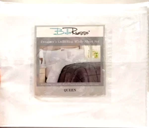 Bella Russo DREAMER'S COLLECTION Queen White Sheet Set NEW IN PACKAGE - Picture 1 of 2