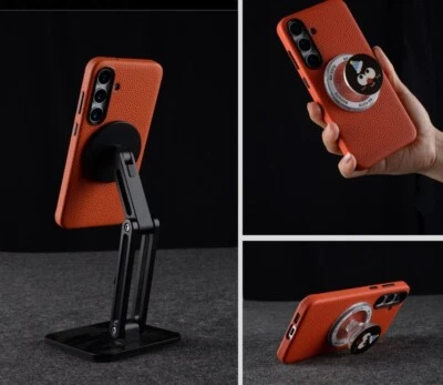 Funda Completa MagSafe Cuero Genuino Grano Completo para Samsung S25 Ultra Foto 1 de 4