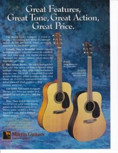 Rare 1996 Martin D-16T & D-16TR Dreadnought Guitar Ad/ Great Art - Imagen 1 de 1