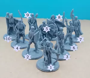 Skeleton Warband (Set of 10) Unpainted Miniatures TTRPG Dungeons And Dragons FDG - Picture 1 of 100